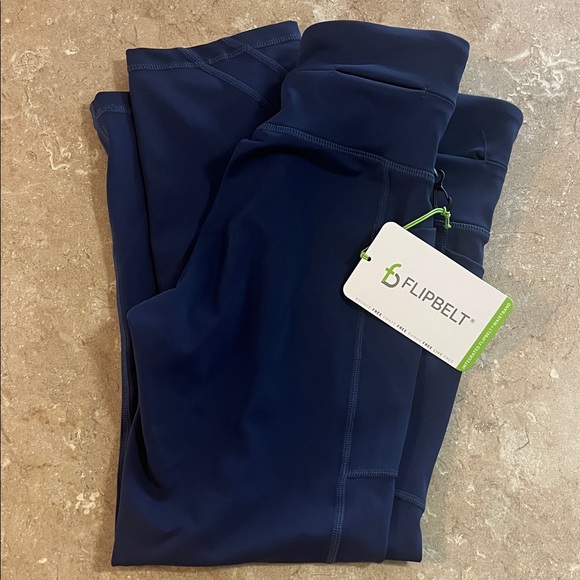FlipBelt Women's Deep Blue Leggings - Picture 1 of 9